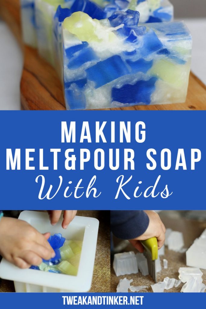 This easy DIY melt and pour soap project is so much fun to make especially for kids. I share the recipe and walk you through on how to make the design. It really is a great idea for a kids craft. #meltandpour #DIY #soap #kidscraft