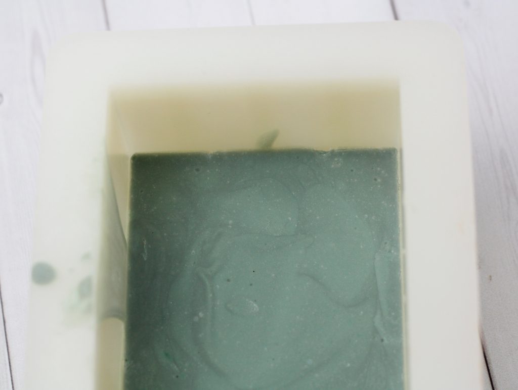 layer of green soap
