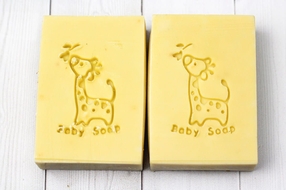 soaps with stamp side by side.