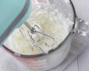 shea butter with electric mixer