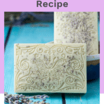 lavender soap bars with text.