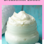 breastmilk lotion in jar.